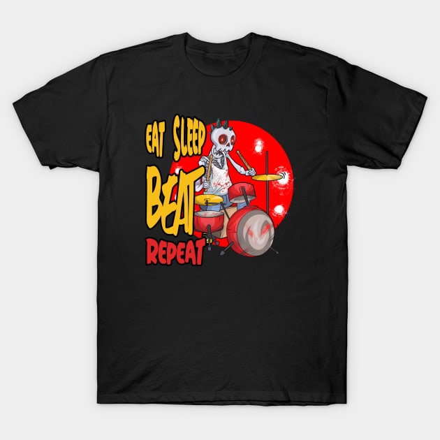 Eat Sleep Drummer T-Shirt by Trendy Black Sheep